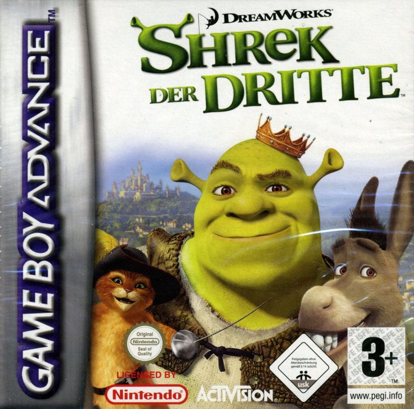 Shrek the Third box art for GameBoy Advance